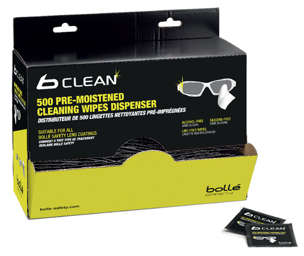 BOLLE SAFETY B500 LENS CLN WIPES(500)  - BOPACW500