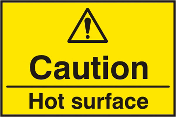 CAUTION HOT SURFACE SIGN - BSS11163