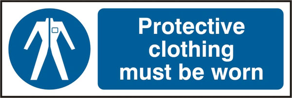 PROTECTIVE CLOTHING MUST BE WORN SIGN - BSS11381