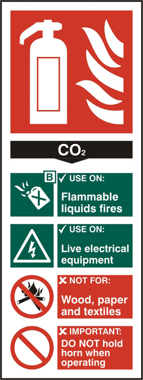 FIRE EXTINGUISHER CO2 SIGN - BSS12310