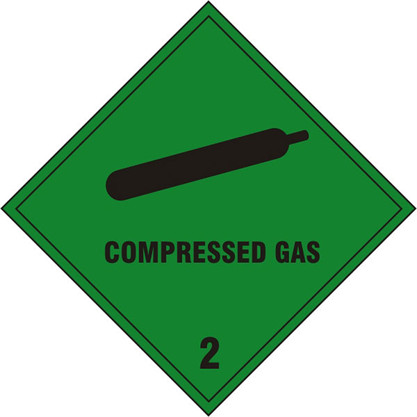 COMPRESSED GAS SIGN - BSS1869S