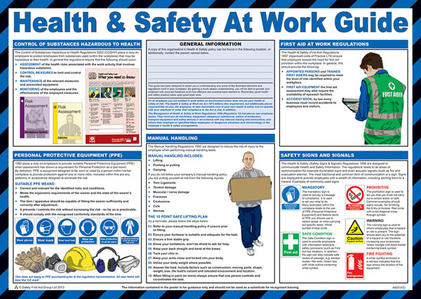 HEALTH AND SAFETY AT WORK POSTER - CM1309
